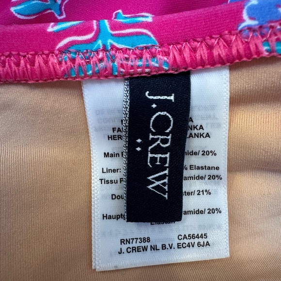 J. Crew Pink Floral Removable Halter Bandeau One Piece Swimsuit Plus Size 3X - Picture 8 of 11
